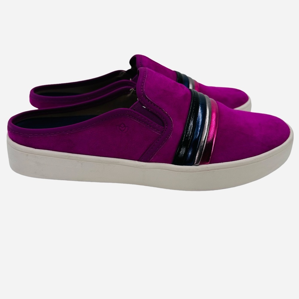 Spenco St Barts Hot Pink Suede Slip On Sneakers Slides Women’s Size 8.5 B - Picture 2 of 9